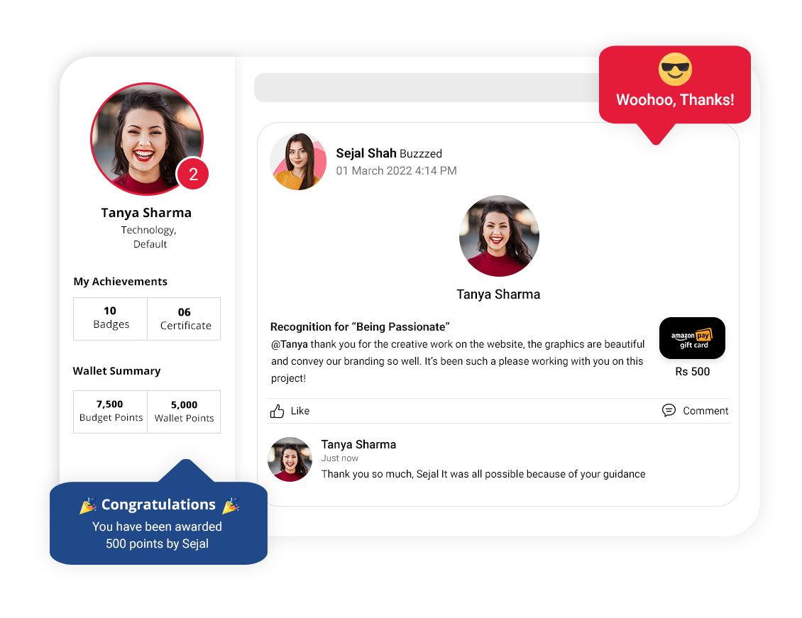 Social Recognition feature