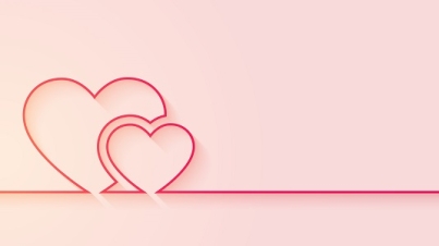 minimal love hearts background with text space
